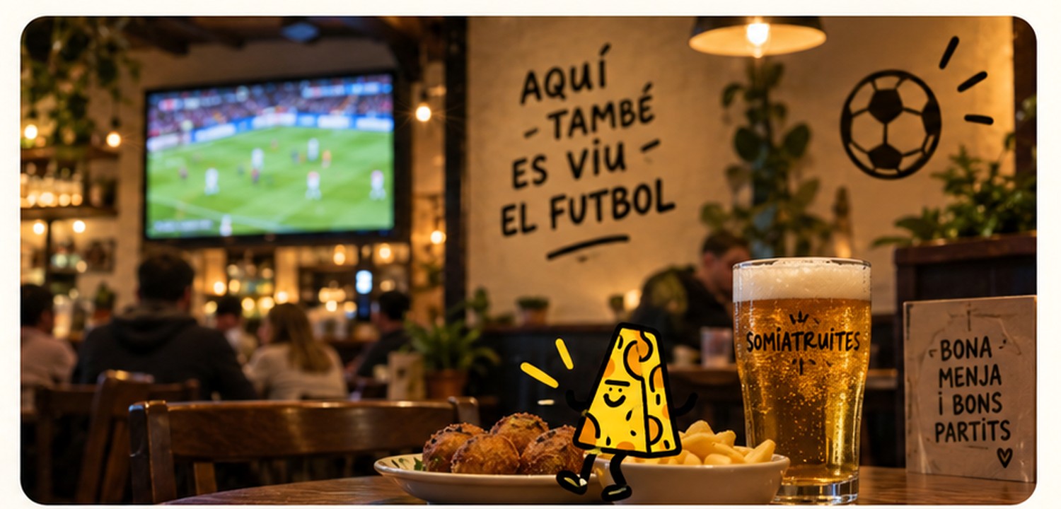 Ambient de futbol en directe al Somiatruites